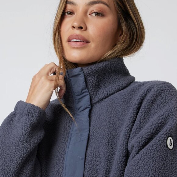 NWT - Vuori Highlands Sherpa Jacket - Azure Blue - Women's Size Small - Picture 2 of 8